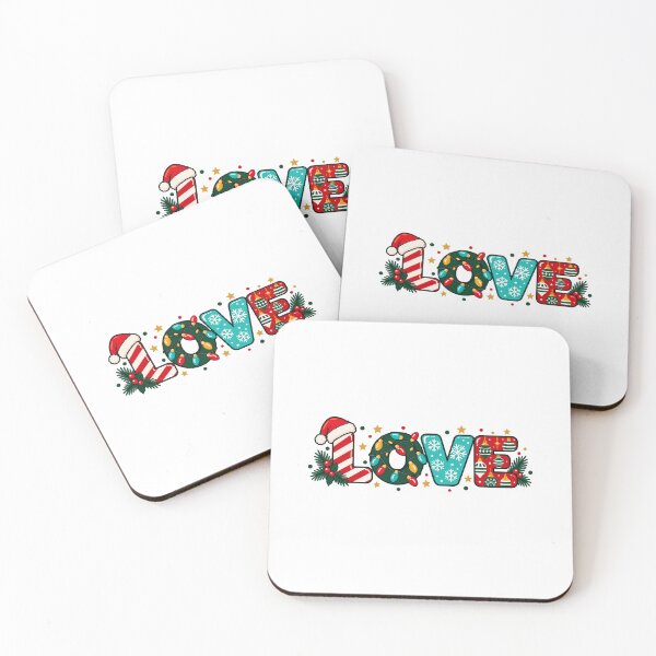 Item preview, Festive Love Lettering with Christmas Patterns designed and sold by skyartdesign.