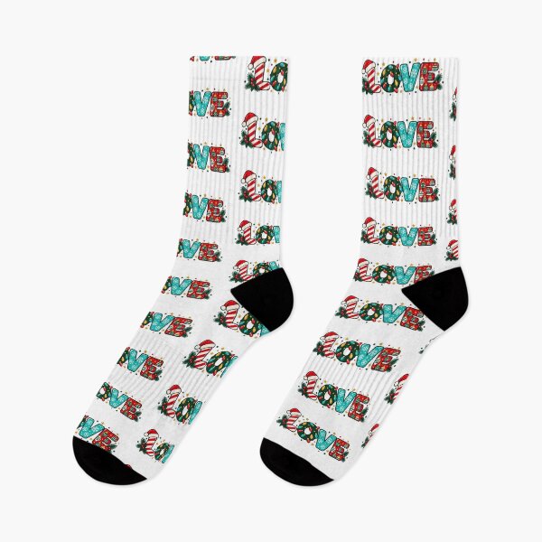 Item preview, Festive Love Lettering with Christmas Patterns designed and sold by skyartdesign.