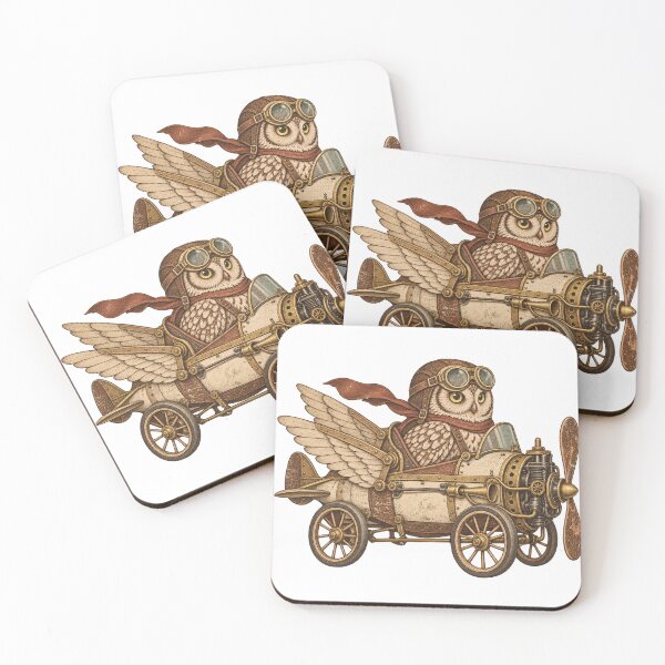Item preview, Steampunk owl pilot in a flying machine designed and sold by LongIslandDesgn.