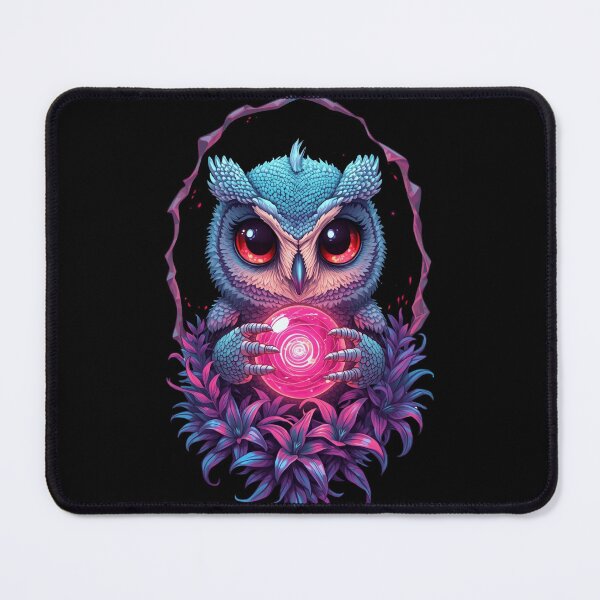 Item preview, Magical Cosmic Owl Holding Glowing Magic Crystal Orb designed and sold by OlesiaCraft.