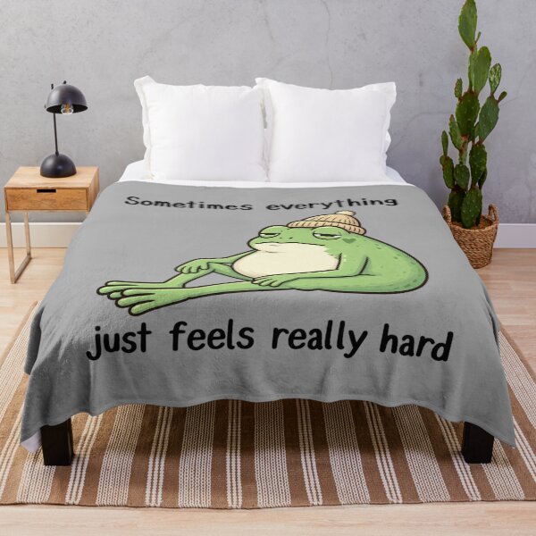 Item preview, Sometimes Everything Just Feels Really Hard Frog designed and sold by ElizBurkes.