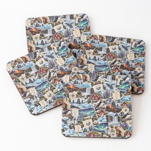 Item preview, Iceland Dramatic Nature Travel Collage designed and sold by MetaModel Editions.