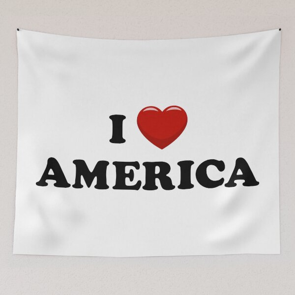 Item preview, I Love America / I Heart America (Black text with red heart) designed and sold by STUDIO-72.