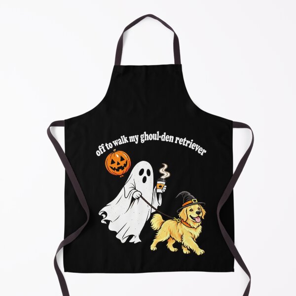 Item preview, Ghoul-den Retriever Ghost Walking Pun designed and sold by elderberry.