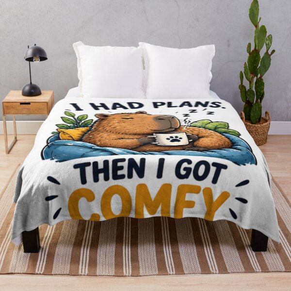 Item preview, I Had Plans Then I Got Comfy Cozy Capybara designed and sold by Pyt27.