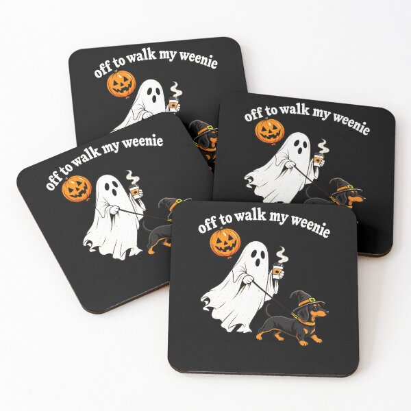 Item preview, Off to Walk My Weenie Spooky Dachshund Humor designed and sold by elderberry.
