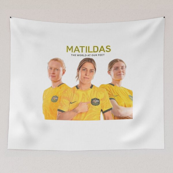 Item preview, Matildas – The World at Our Feet | Australian Women’s Soccer Team Poster designed and sold by 4U---Store.