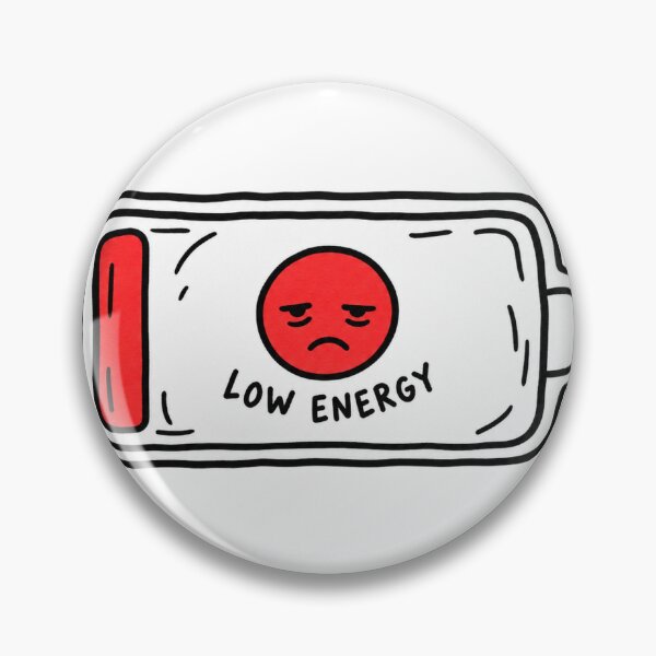 Item preview, Low Energy Battery Battery Humor Sticker designed and sold by LongIslandDesgn.