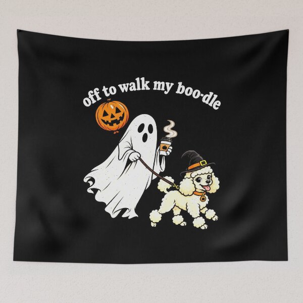 Item preview, Off To Walk My Boo-dle Ghost Poodle Joke designed and sold by elderberry.