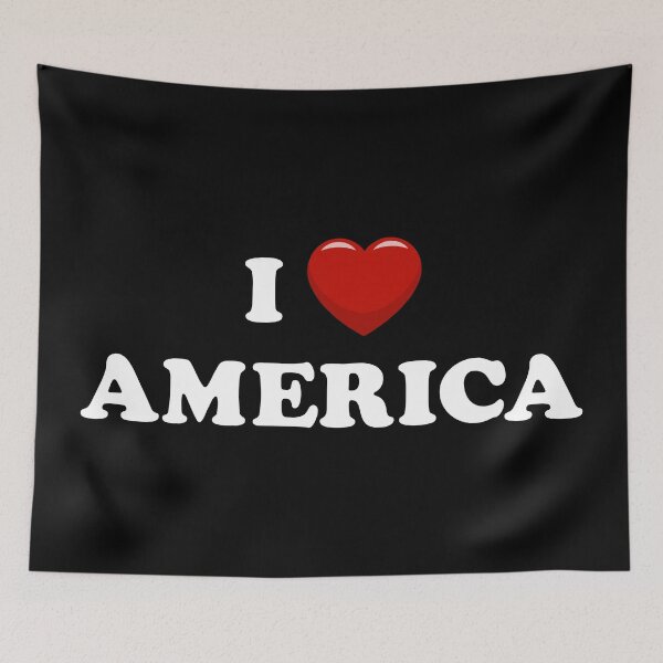 Item preview, I Love America / I Heart America (White text with red heart) designed and sold by STUDIO-72.