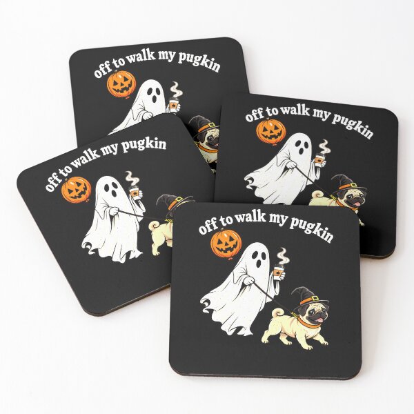 Item preview, Halloween Pugkin Ghost Dog Walk Pun designed and sold by elderberry.