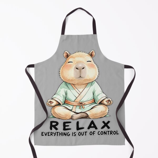 Item preview, Relax Everything Is Out of Control Capybara designed and sold by ElizBurkes.