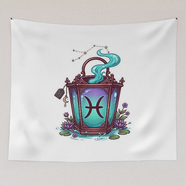 Item preview, Pisces Zodiac Lantern designed and sold by LunaGlow Studio.