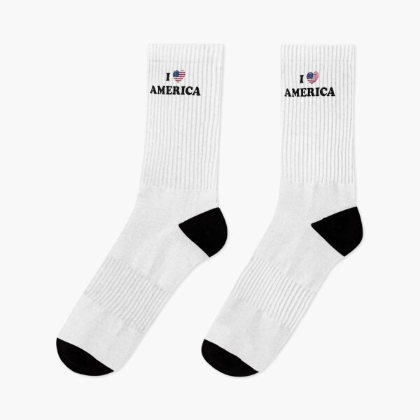 Item preview, I Love America / I Heart America (Black text with flag heart) designed and sold by STUDIO-72.