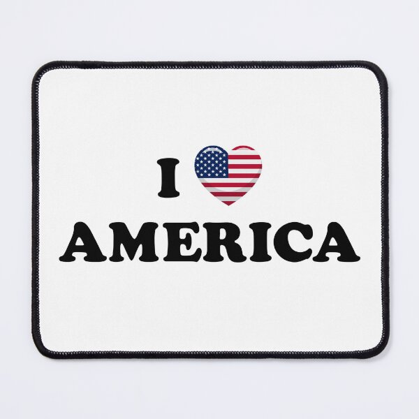 Item preview, I Love America / I Heart America (Black text with flag heart) designed and sold by STUDIO-72.