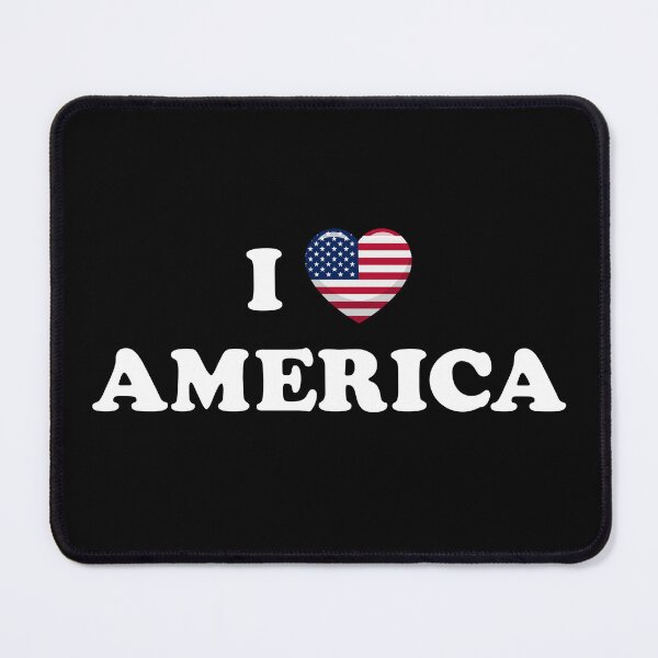 Item preview, I Love America / I Heart America (White text with flag heart) designed and sold by STUDIO-72.