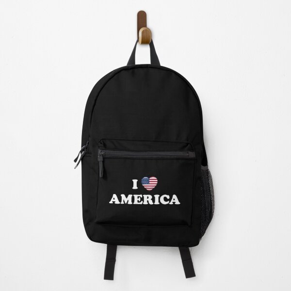 Item preview, I Love America / I Heart America (White text with flag heart) designed and sold by STUDIO-72.