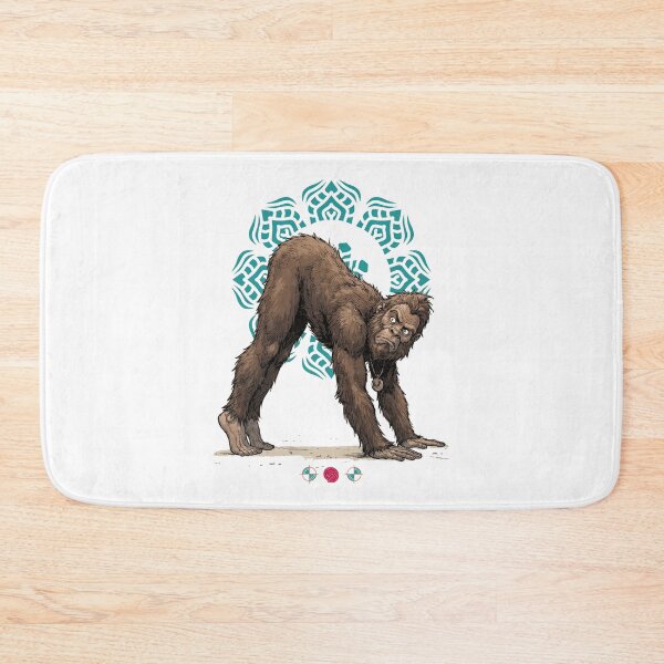 Item preview, Downward Dog Bigfoot Yoga Funny Sasquatch Stretching Cryptid designed and sold by Whimsy Trail Co.