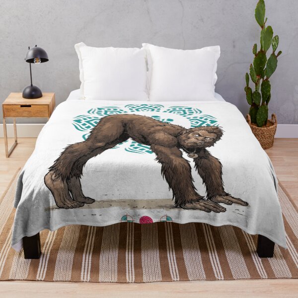 Item preview, Downward Dog Bigfoot Yoga Funny Sasquatch Stretching Cryptid designed and sold by Whimsy Trail Co.