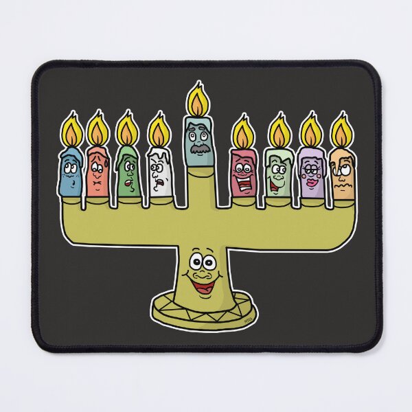 Item preview, Funny Menorah Candle Characters Sticker | Cute Hanukkah Illustration designed and sold by MyxaART.