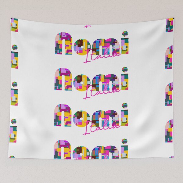 Item preview, Nomi, Trento, Italy, Italia, colorful typography design for travellers designed and sold by Wanderful-roads.