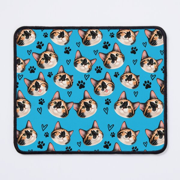 Item preview, Calico Cat Faces – Cute & Silly Kitty Pattern designed and sold by House of Vardit.