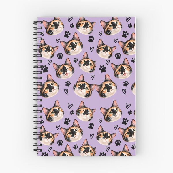Artikelvorschau, Calico Cat Faces – Cute & Silly Kitty Pattern entworfen und verkauft von House of Vardit.