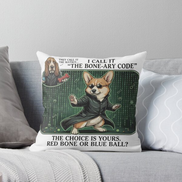 Item preview, "The Bone-Ary Code" – Funny Sci-Fi Dog Matrix Parody designed and sold by Vlammielou4.