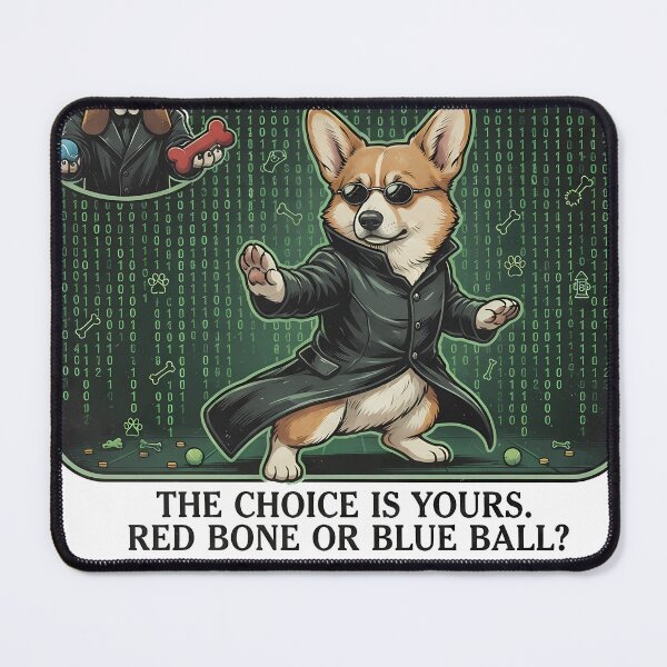 Item preview, "The Bone-Ary Code" – Funny Sci-Fi Dog Matrix Parody designed and sold by Vlammielou4.