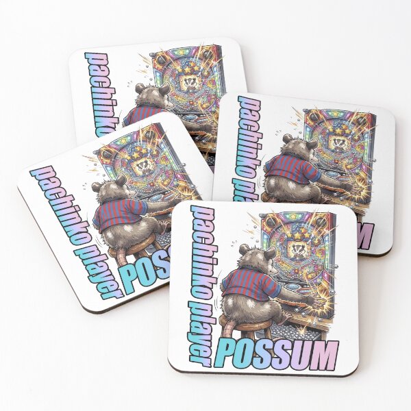 Artikelvorschau, Possum Pinball Gamer – Retro-Shirt für japanische Pachinko-Automaten mit Tiermotiven entworfen und verkauft von LOVEARTDESIGN.