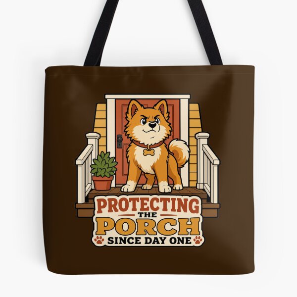Item preview, Protecting The Porch Since Day One - Funny Fluffy Dog designed and sold by Dbm Teeverse.