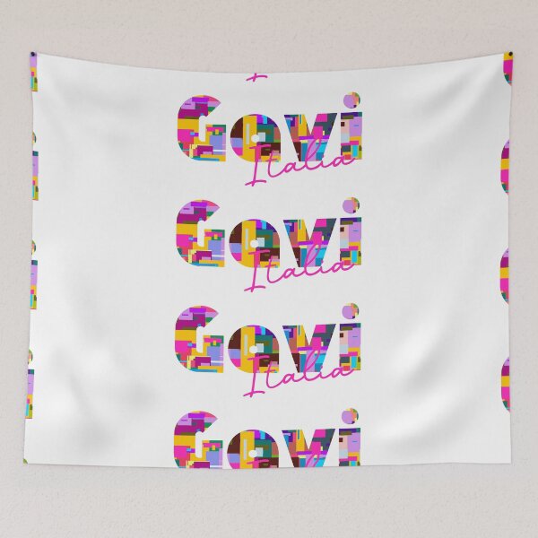 Item preview, Gavi, Alessandria, Italy, Italia, colorful typography design for travellers designed and sold by Wanderful-roads.