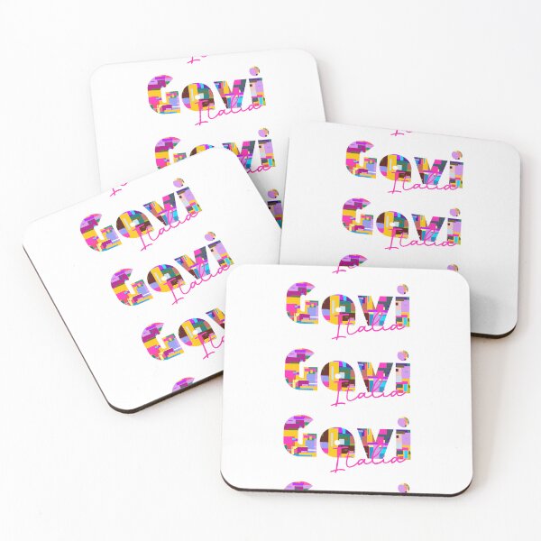 Item preview, Gavi, Alessandria, Italy, Italia, colorful typography design for travellers designed and sold by Wanderful-roads.