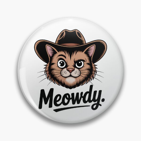 Item preview, Meowdy Grumpy Cowboy Cat – Funny Western Cat Pun designed and sold by LoFizzy.