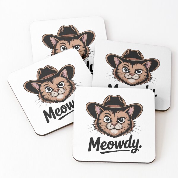 Item preview, Meowdy Grumpy Cowboy Cat – Funny Western Cat Pun designed and sold by LoFizzy.