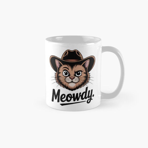 Item preview, Meowdy Grumpy Cowboy Cat – Funny Western Cat Pun designed and sold by LoFizzy.