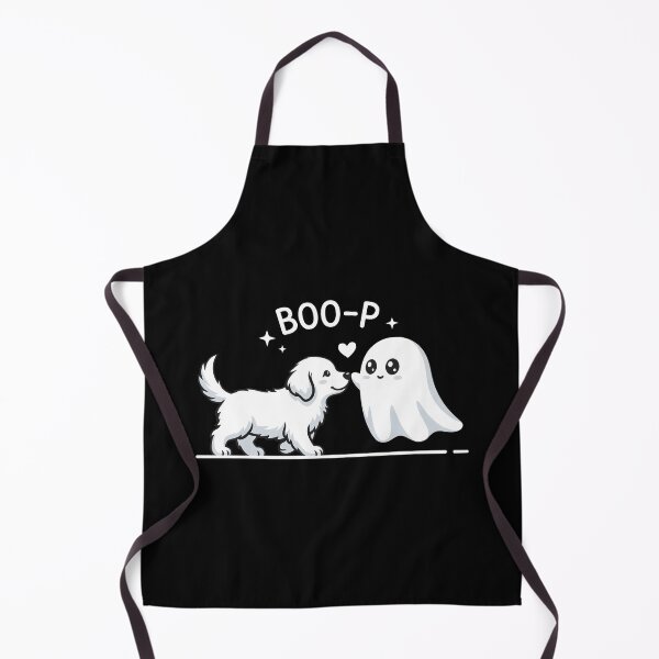 Item preview, Cute Dog Booping Ghost Boo-P Halloween Fun Art designed and sold by OlyvieArt.