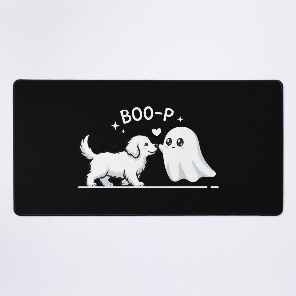 Item preview, Cute Dog Booping Ghost Boo-P Halloween Fun Art designed and sold by OlyvieArt.