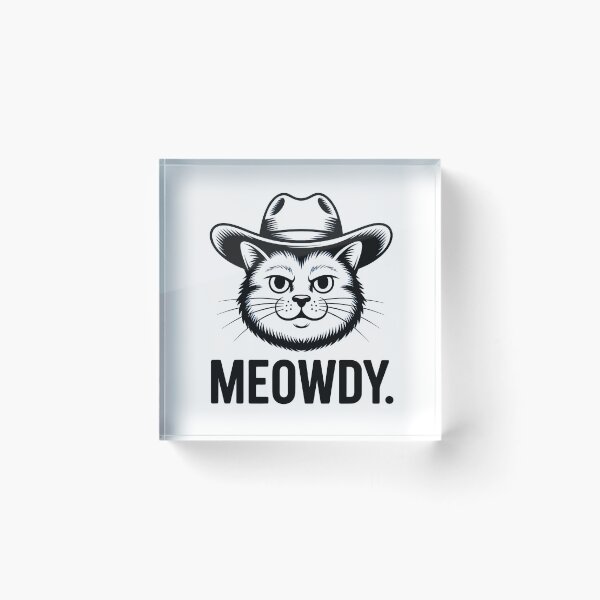 Item preview, Meowdy Grumpy Cowboy Cat – Funny Western Cat Pun designed and sold by LoFizzy.