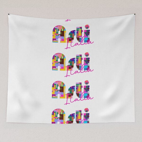 Item preview, Asti, Italy, Italia, colorful typography design for travellers designed and sold by Wanderful-roads.