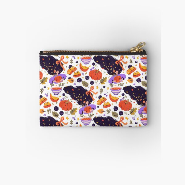 Item preview, Hello Autumn seamless pattern hand drawn print with pumpkin and girl designed and sold by NatalkaP.