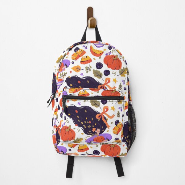 Item preview, Hello Autumn seamless pattern hand drawn print with pumpkin and girl designed and sold by NatalkaP.