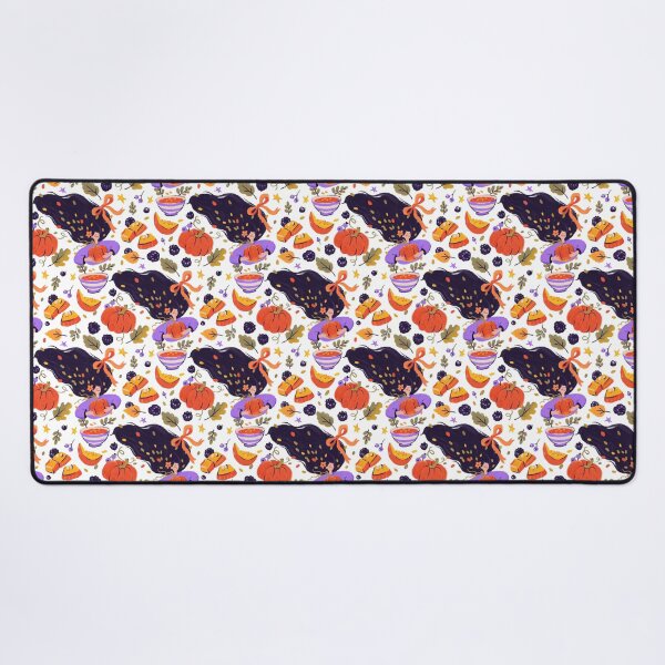 Item preview, Hello Autumn seamless pattern hand drawn print with pumpkin and girl designed and sold by NatalkaP.