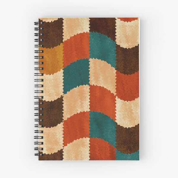 Item preview, Teal, Orange & Brown Fuzzy Wavy Checkerboard designed and sold by AlfiB.