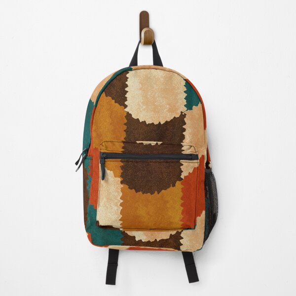 Item preview, Teal, Orange & Brown Fuzzy Wavy Checkerboard designed and sold by AlfiB.
