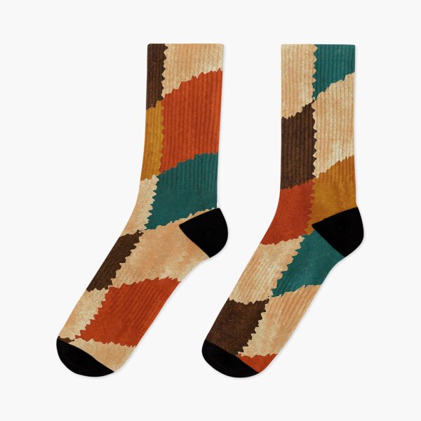 Item preview, Teal, Orange & Brown Fuzzy Wavy Checkerboard designed and sold by AlfiB.