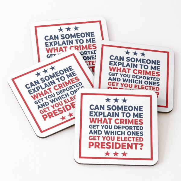 Item preview, What Crimes Get You Deported Or Elected President Funny Anti Trump Felon Political Satire    designed and sold by raedattia.