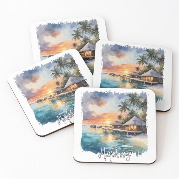 Item preview, Watercolor of the Maldives designed and sold by Dressyourflag.