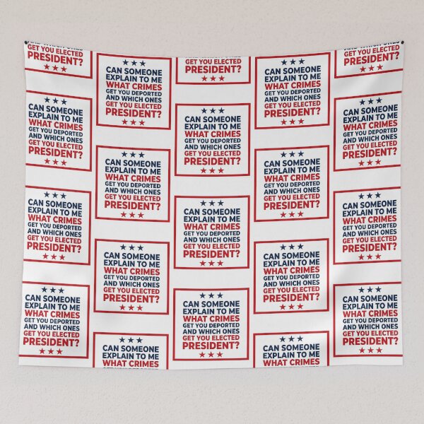 Item preview, What Crimes Get You Deported Or Elected President Funny Anti Trump Felon Political Satire    designed and sold by raedattia.