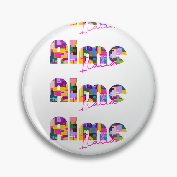 Item preview, Almè, Bergamo, Italy, Italia, colorful typography design for travellers designed and sold by Wanderful-roads.